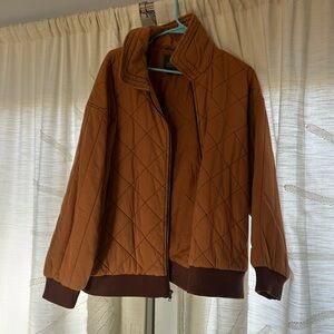 Rust quilted jacket